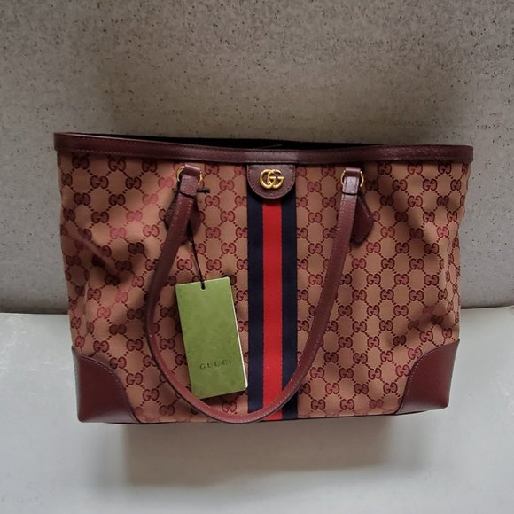NWT Gucci Ophidia GG canvas web medium tote bag - Picture 14 of 15